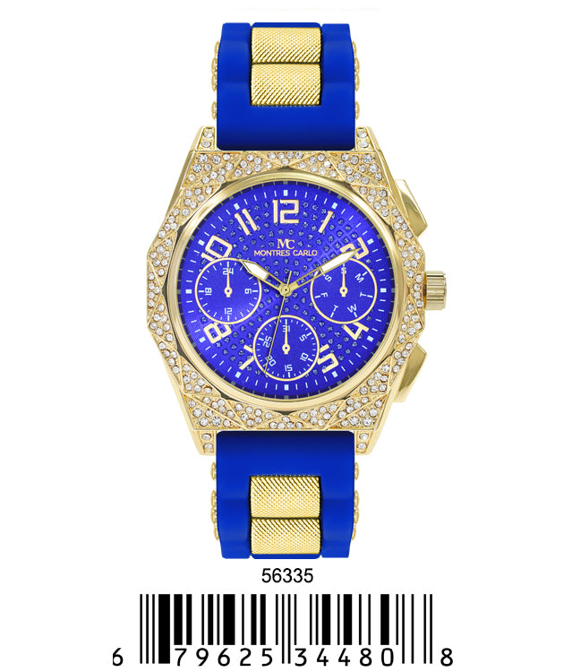 5633-Montres Carlo Silicon Band Watch