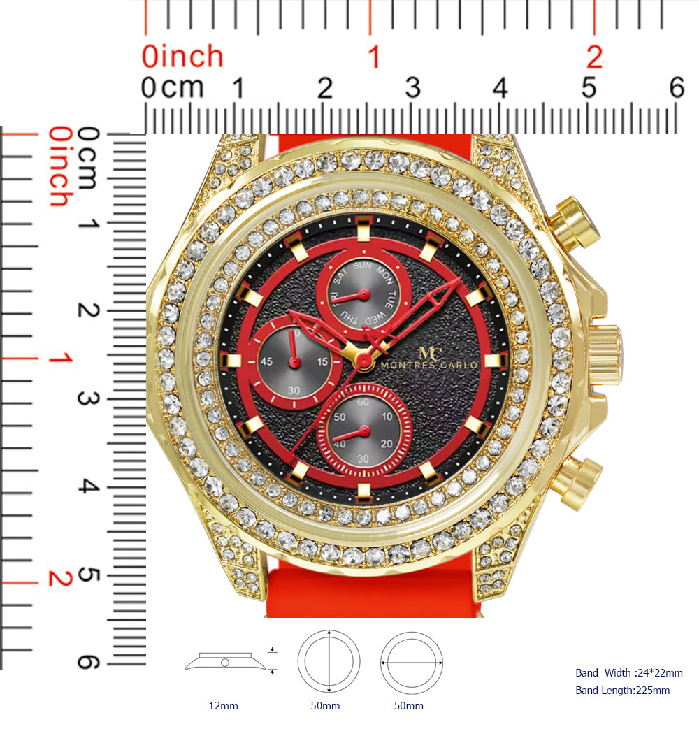 5637-Montres Carlo Silicon Band Watch