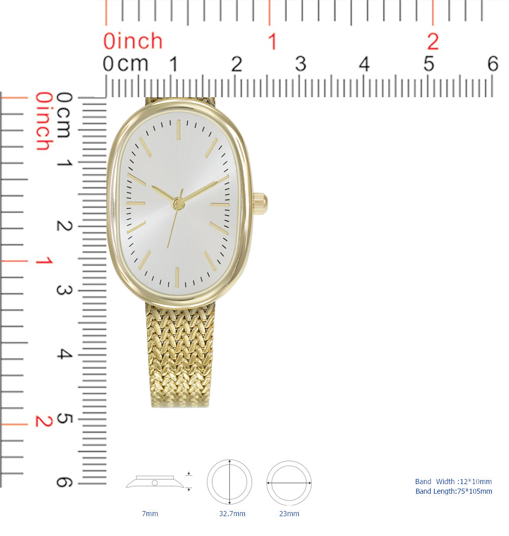 55221-Montres Carlo Mesh Band Watch