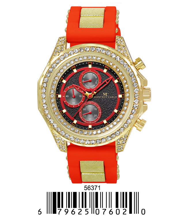 5637-Montres Carlo Silicon Band Watch