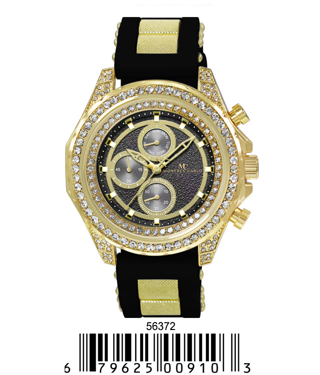 5637-Montres Carlo Silicon Band Watch