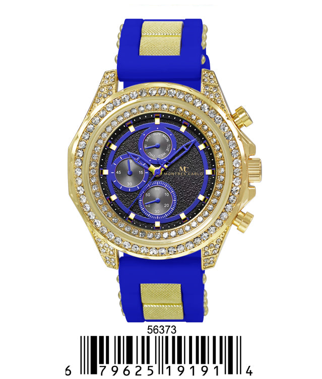 5637-Montres Carlo Silicon Band Watch