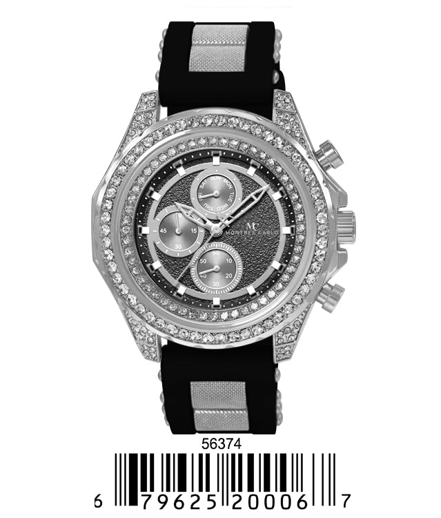 5637-Montres Carlo Silicon Band Watch