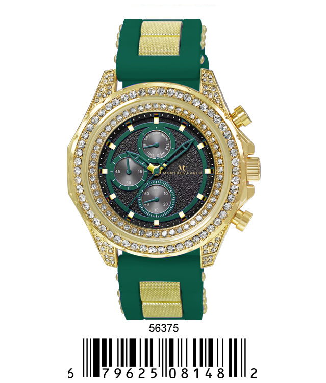 5637-Montres Carlo Silicon Band Watch