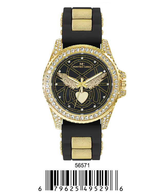 5657-Montres Carlo Silicon Band Watch