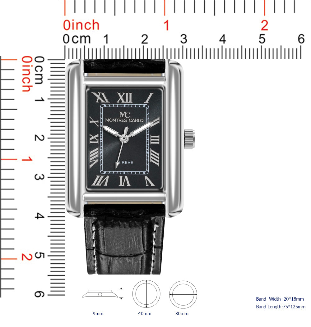 5658 - Faux Leather Band Watch