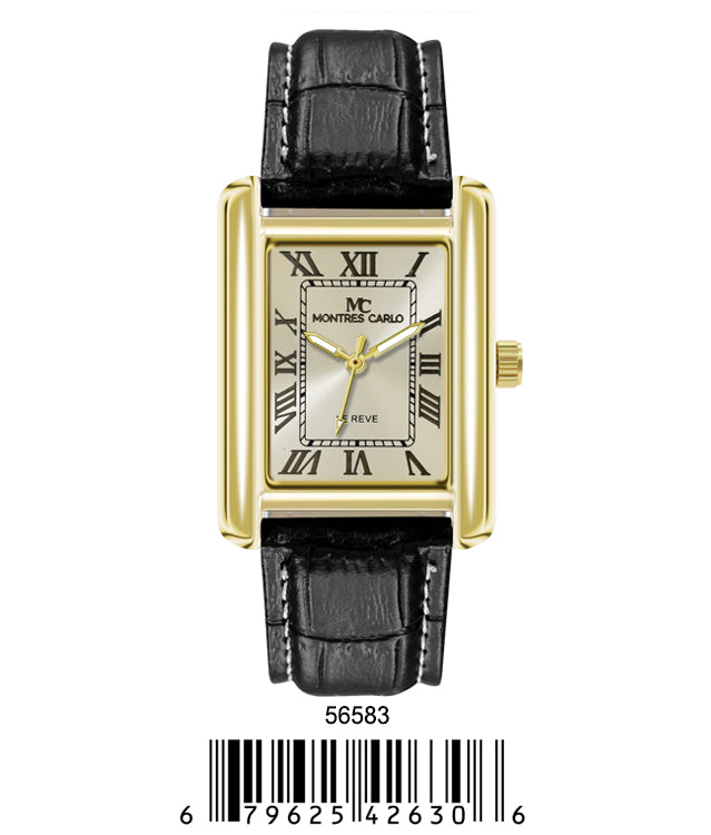 5658 - Faux Leather Band Watch