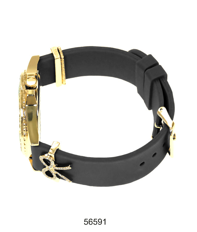 5659-Montres Carlo Silicon Band Watch With Charm