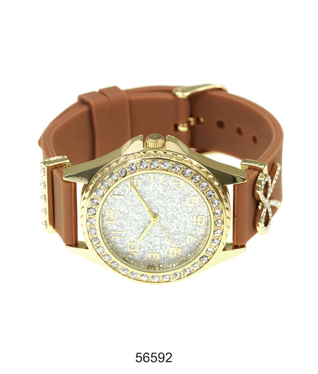 5659-Montres Carlo Silicon Band Watch With Charm