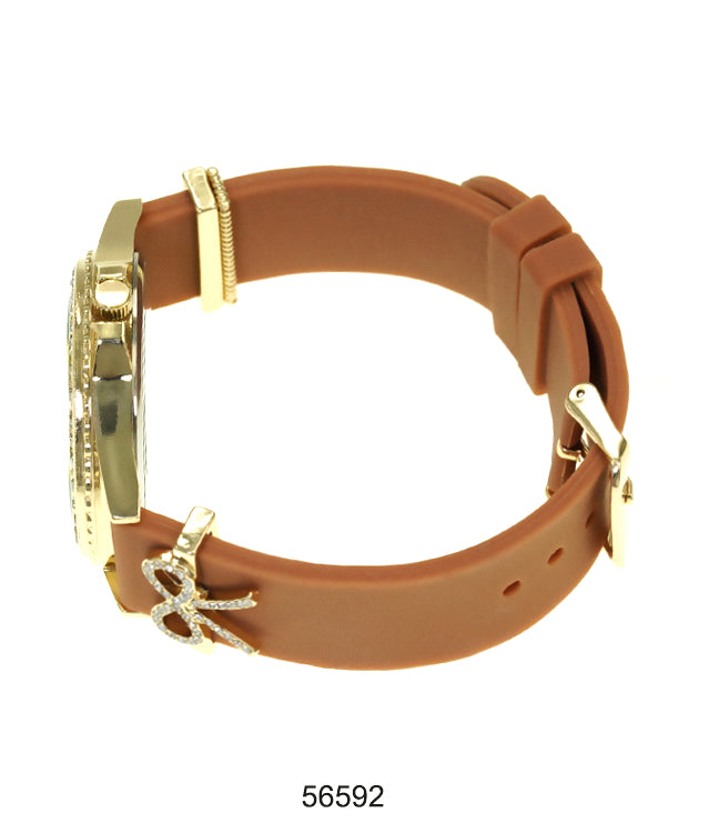 5659-Montres Carlo Silicon Band Watch With Charm