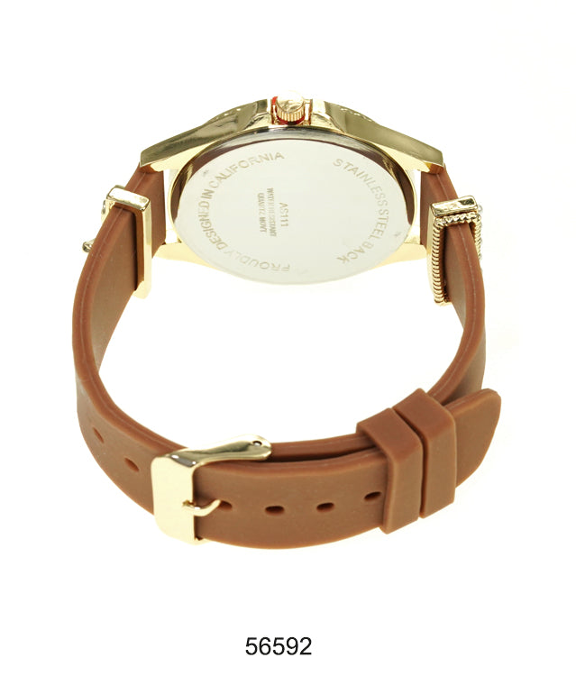 5659-Montres Carlo Silicon Band Watch With Charm