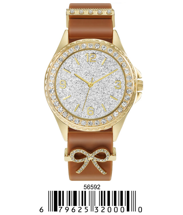 5659-Montres Carlo Silicon Band Watch With Charm