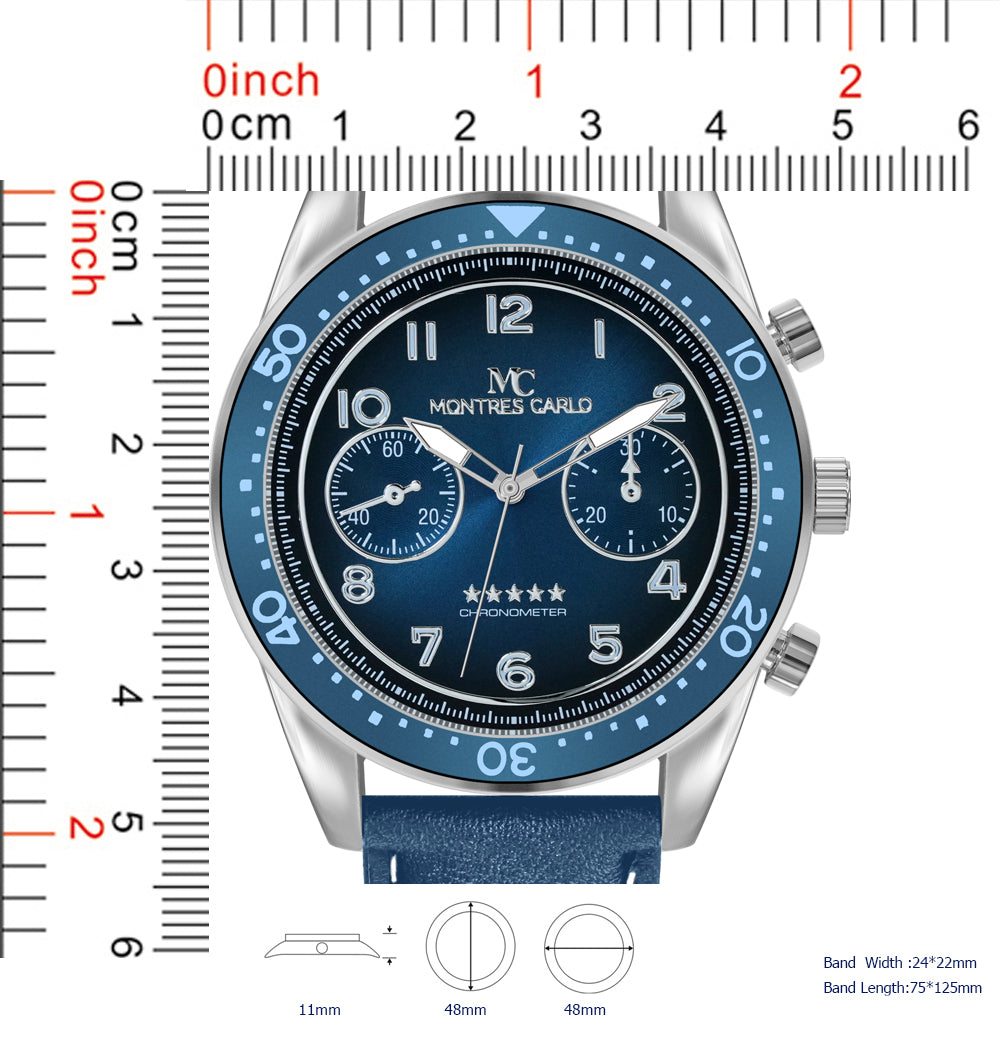 5666 - Faux Leather Band Watch