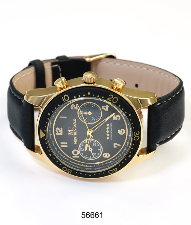 5666 - Faux Leather Band Watch