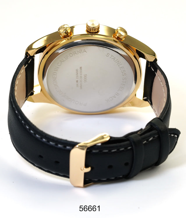 5666 - Faux Leather Band Watch