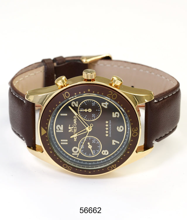 5666 - Faux Leather Band Watch