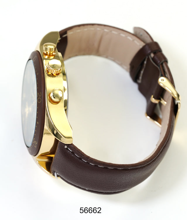 5666 - Faux Leather Band Watch