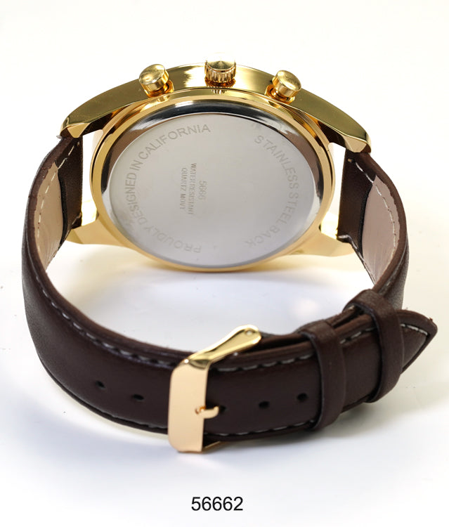 5666 - Faux Leather Band Watch