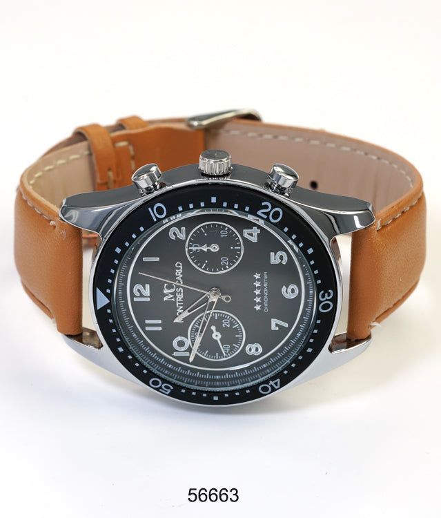 5666 - Faux Leather Band Watch