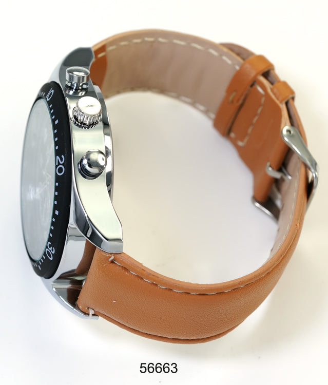 5666 - Faux Leather Band Watch
