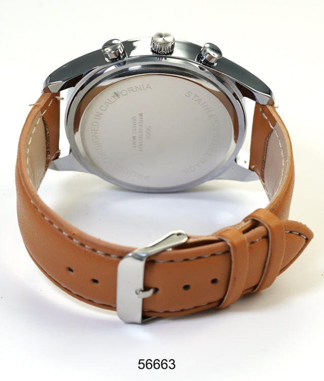 5666 - Faux Leather Band Watch
