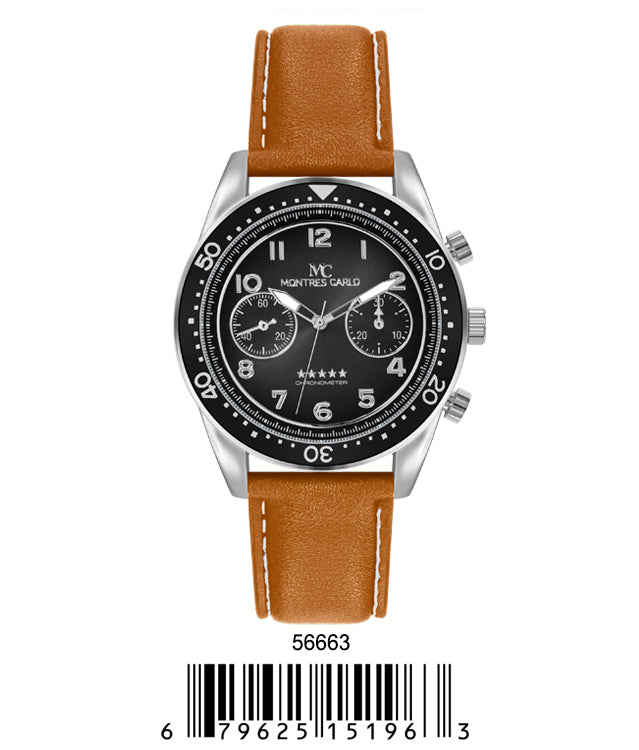 5666 - Faux Leather Band Watch
