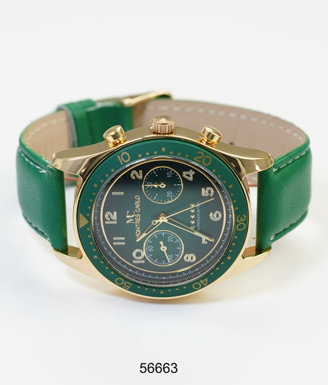 5666 - Faux Leather Band Watch