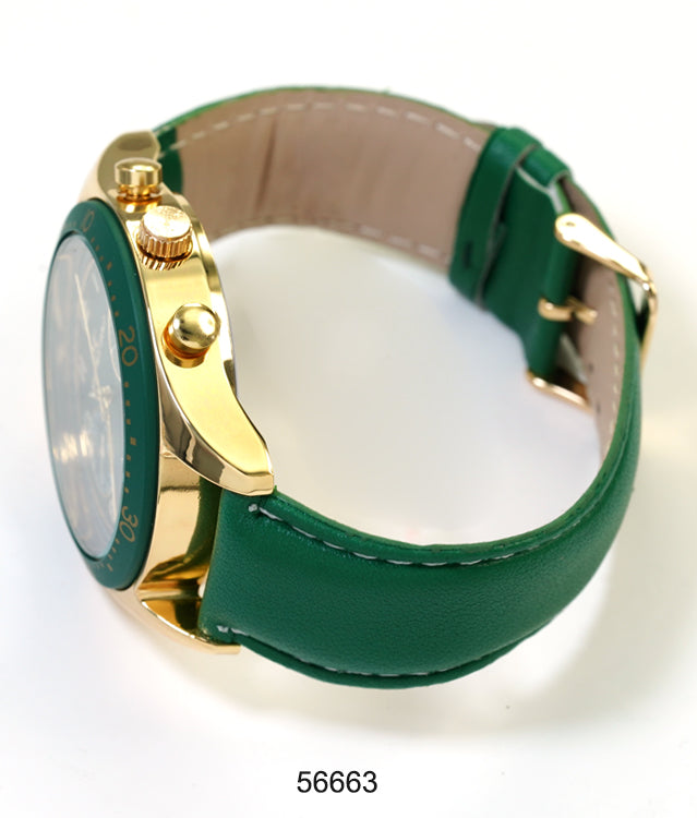 5666 - Faux Leather Band Watch