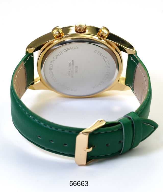 5666 - Faux Leather Band Watch