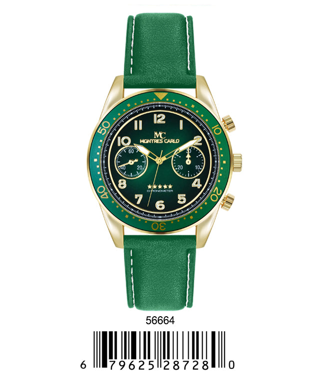 5666 - Faux Leather Band Watch