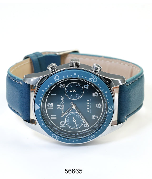 5666 - Faux Leather Band Watch