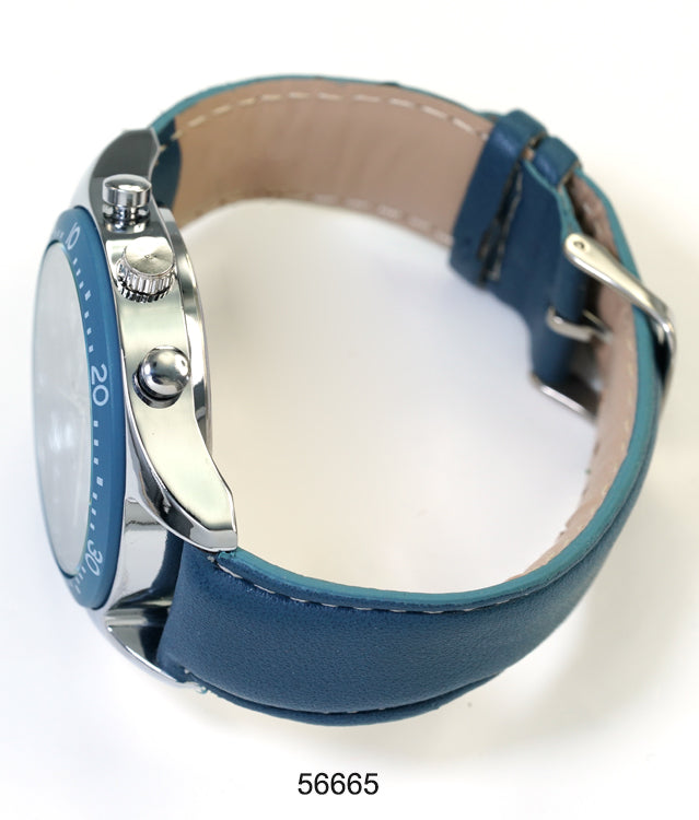 5666 - Faux Leather Band Watch
