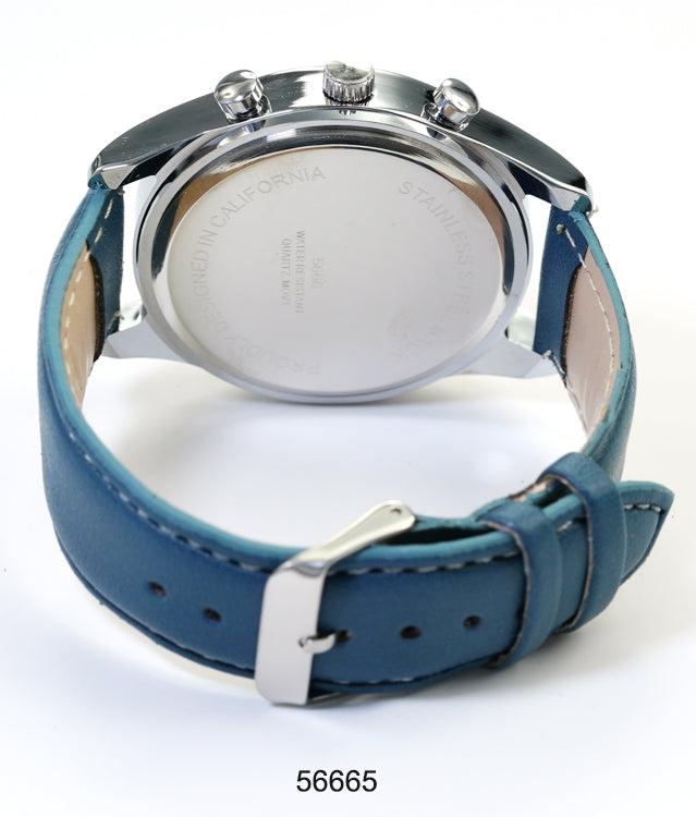 5666 - Faux Leather Band Watch