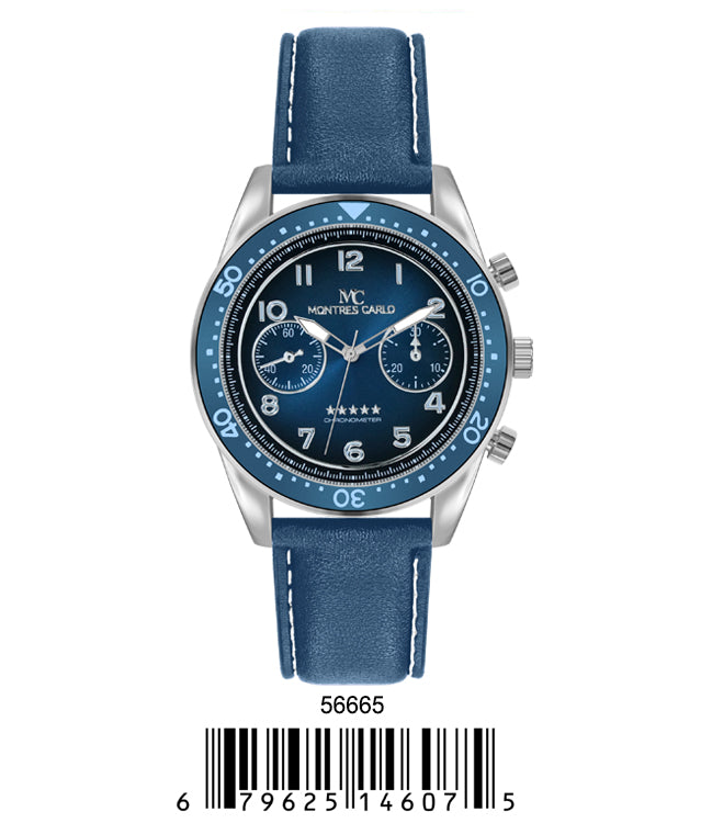 5666 - Faux Leather Band Watch