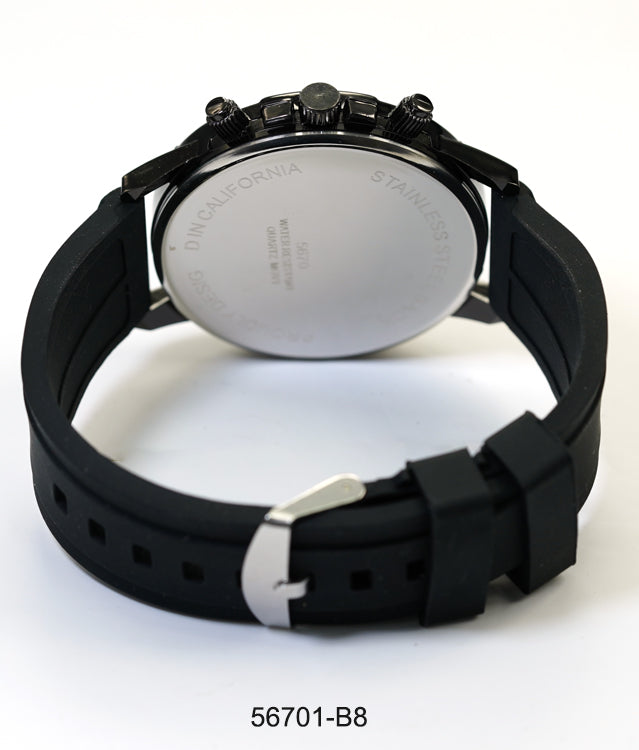 5670-B8 - Prepacked Silicon Band Watch