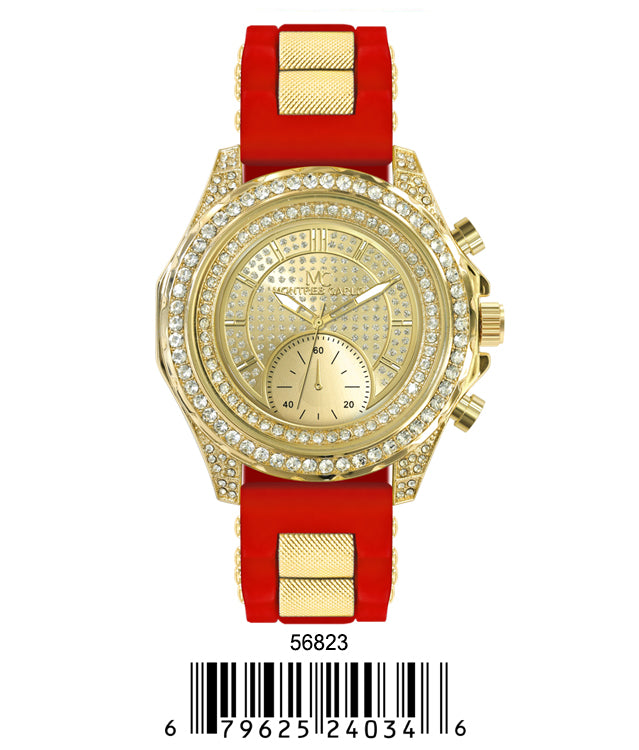 5682-Montres Carlo Silicon Band Watch