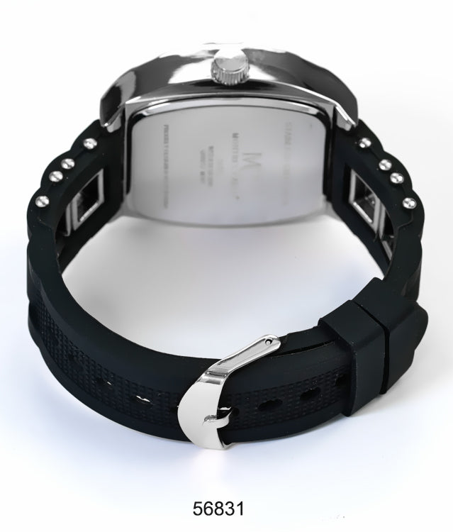 5683-Montres Carlo Silicon Band Watch