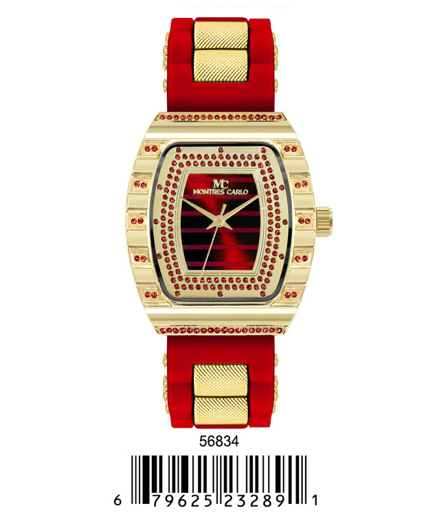 5683-Montres Carlo Silicon Band Watch