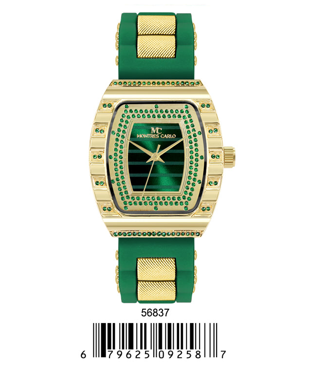 5683-Montres Carlo Silicon Band Watch