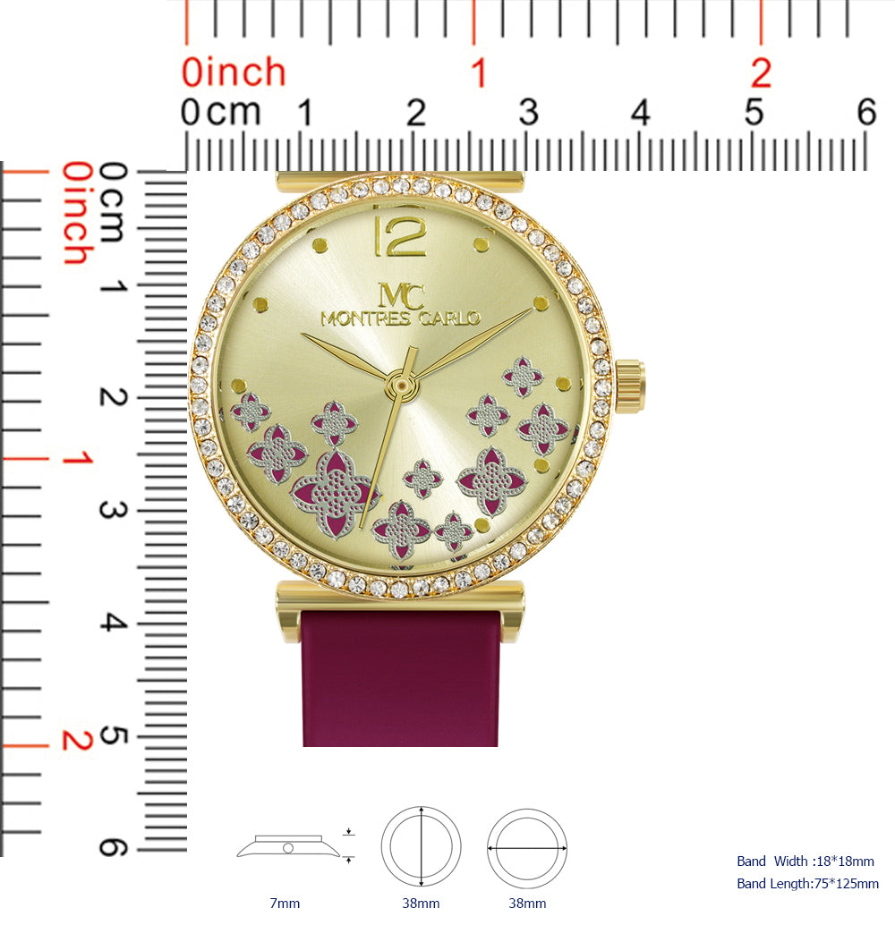 5686-Montres Carlo Silicon Band Watch