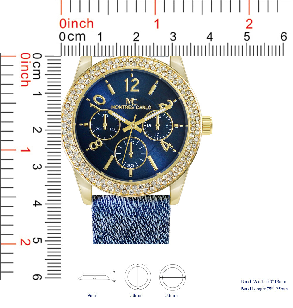 5687 - Faux Leather band watch