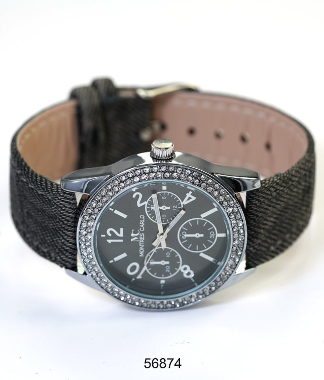 5687 - Faux Leather band watch