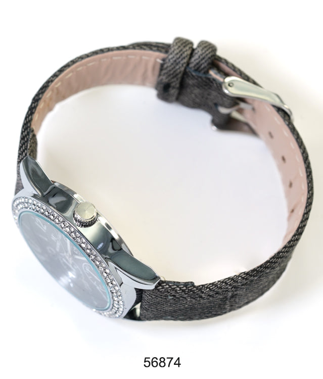 5687 - Faux Leather band watch