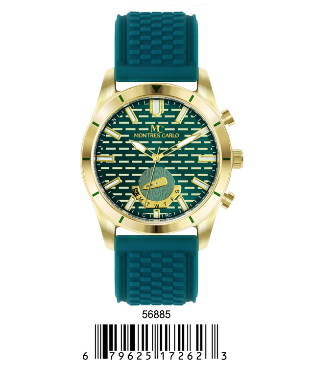 5688-Montres Carlo Silicon Band Watch