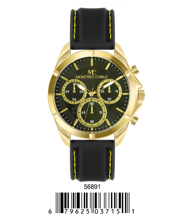 5689-Montres Carlo Silicon Band Watch