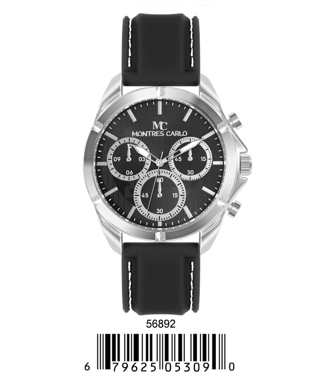 5689-Montres Carlo Silicon Band Watch