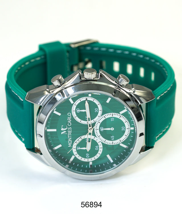 5689-Montres Carlo Silicon Band Watch