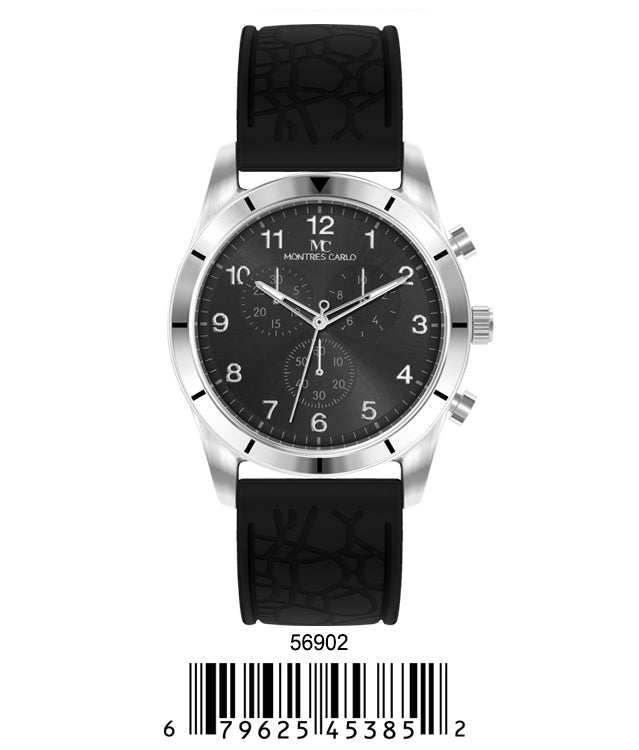 5690-Montres Carlo Silicon Band Watch