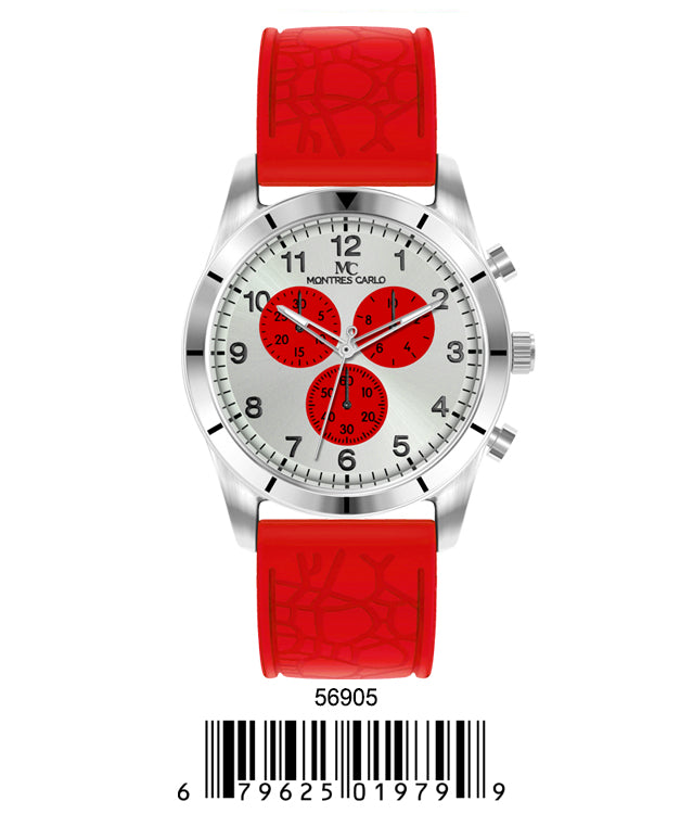 5690-Montres Carlo Silicon Band Watch