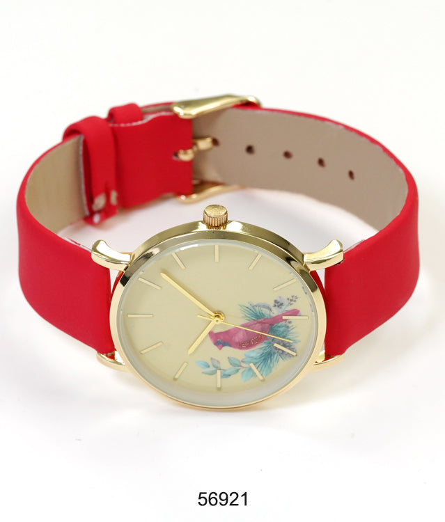 5692-Montres Carlo Faux Leather Band Watch